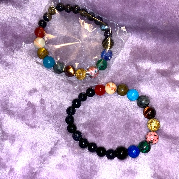 🧿SOLD‼️🧿NWT 11 Natural Stone &Bluestone Bracelet - Picture 2 of 8